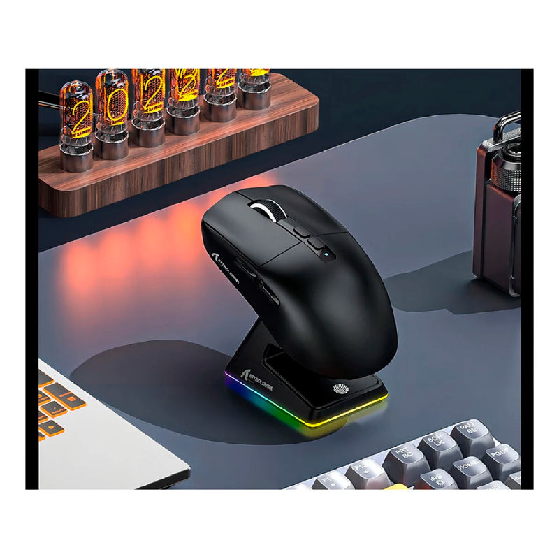 Mouse Gamer Bluetooth Sem Fio 2.4g Attack Shark PixArt Paw3395 26000 Dpi Preto X6