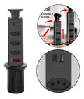 Multi Plug Socket Tower Embed 3 Sockets Countertop Retratil Table Usb Type-C 8691
